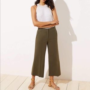 NWT Loft Riviera Olive Wide Leg High Rise Pants